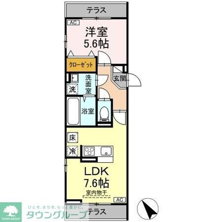 D-ROOM松木Aの物件間取画像